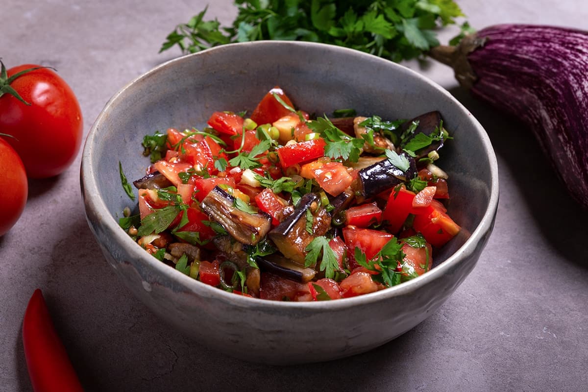 Start het nieuwe jaar met deze makkelijke auberginesalade